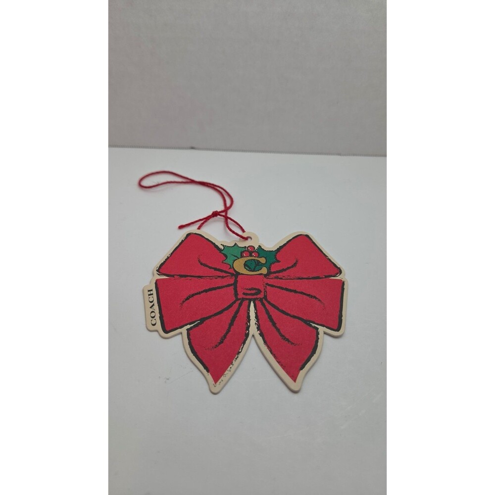 Coach Christmas Bow Tag